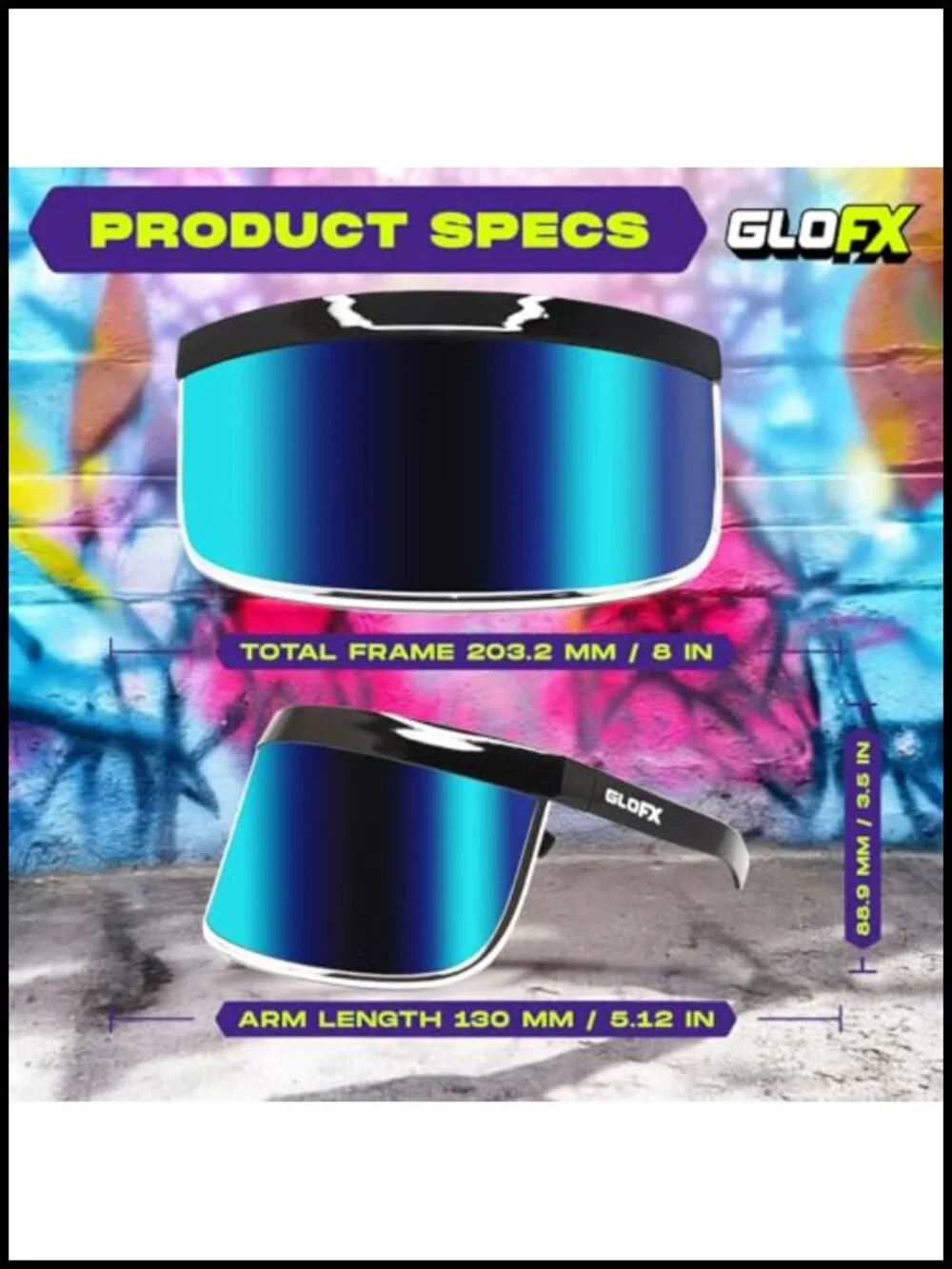 Mirror Visor Sunglasses Cyberpunk Full Face Shades Rave Festival UV Protection